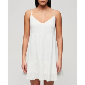Superdry Robe Courte Sans Manches Beach Off White L Femme