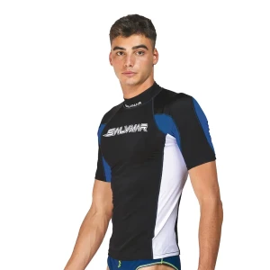 Salvimar Rash Guard Manches Courtes Oasi Black / Blue XL Homme