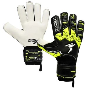Precision Gants De Gardien De But Fusion X Flat Cut Finger Protect Black / Fluo Yellow 9 unisex