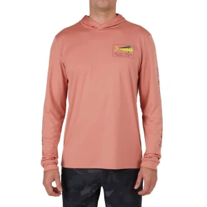 Salty Crew Rash Guard Manches Longues Golden Mahi Coral S Homme