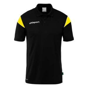 Uhlsport Polo à Manches Courtes Squad 27 Black / Lime Yellow S Homme