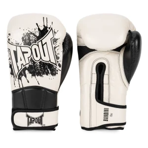 Tapout Gants De Boxe En Cuir Bandini Ecru / Black 16 oz