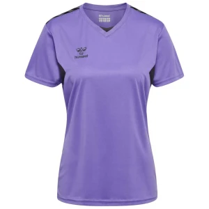 Hummel T-shirt à Manches Courtes Authentic Pl Dahlia Purple / Asphalt S Femme