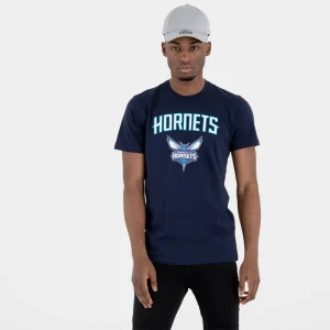 New Era T-shirt à Manches Courtes Nba Regular Charlotte Hornets Dk Blue L Homme