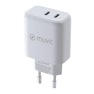 Muvit For Change Chargeur Mural Usb-c Pd 45w + Pd 20w White One Size unisex