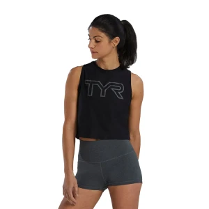 Tyr T-shirt Sans Manches Airtec Crop Black XL