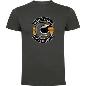 Kruskis Camiseta De Manga Corta Classic Helmet Dark Grey M
