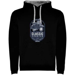 Kruskis Sudadera Con Capucha Classic Scooter Bicolor Black / Grey 2XL
