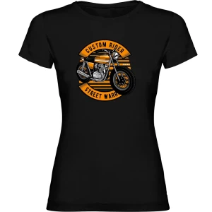 Kruskis Camiseta De Manga Corta Custom Rider Black S