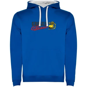 Kruskis Sudadera Con Capucha Logo Classic Bicolor Royal Blue / White 3XL