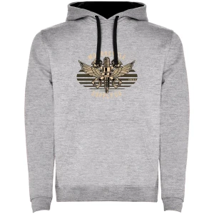 Kruskis Sudadera Con Capucha Motorcycle Supply Bicolor Heather Grey / Black L