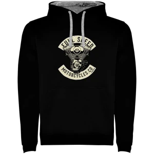Kruskis Sudadera Con Capucha Motorcycles Co Bicolor Black / Grey L