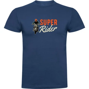 Kruskis Camiseta De Manga Corta Super Rider Denim Blue XL