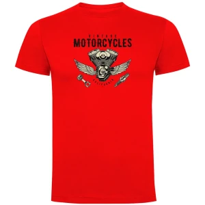 Kruskis Camiseta De Manga Corta Vintage Engine Red XL
