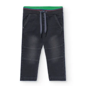 Boboli Pantalon Denim Knit Black 18 Mois Fille
