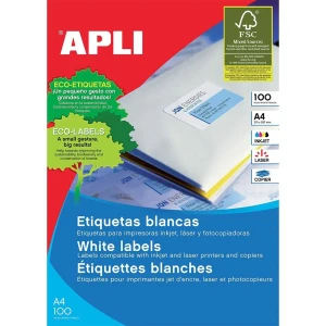 Apli Étiquette Multi-usages 1264 Box 210x148 Mm White One Size unisex