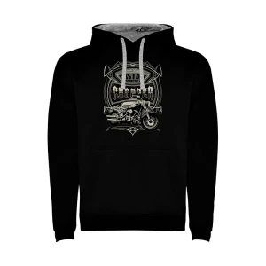 Kruskis Sudadera Con Capucha Custom Chopper Two Colour Black / Grey L