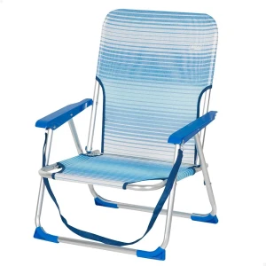 Aktive Silla Plegable De Aluminio Baja 62670 Striped Blue One Size