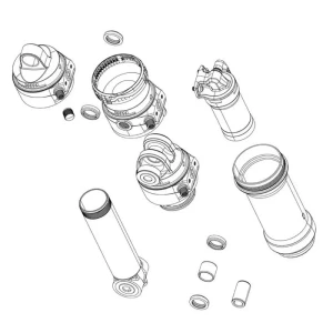 Rockshox Kit De Cartouche D´air Pour Amortisseur Arrière Progressive 47.5-55 Mm Deluxe Nude/bold C1 2022