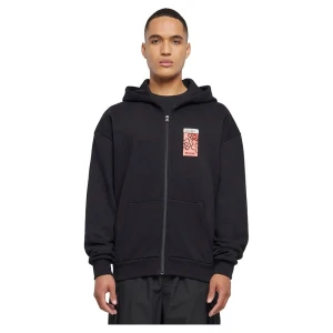 Mister Tee Sweat-shirt à Zip Puffer Peace Heavy Oversize Black S Homme