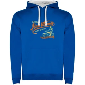 Kruskis Sudadera Con Capucha Iron Wheels Royal Blue / White 3XL