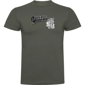 Kruskis Camiseta De Manga Corta Outlaw Riders Dark Army Green 2XL