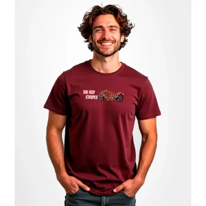 Kruskis Camiseta De Manga Corta Red Stripes Dark Red S