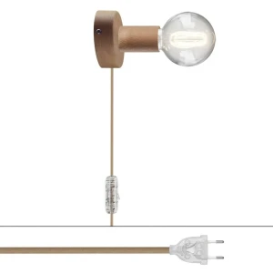 Creative Lámpara De Madera Spostaluce Rn06 Con Enchufe Bipolar Con Bulb Neutral One Size