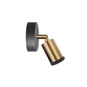 Creative Cables Spot Orientable Gu10 Mural Ou Plafonnier Avec Articulation Satin Brass One Size