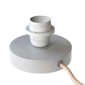 Creative Pantalla Posaluce-lámpara De Mesa De Metal Con Enchufe Bipolar Glossy White One Size