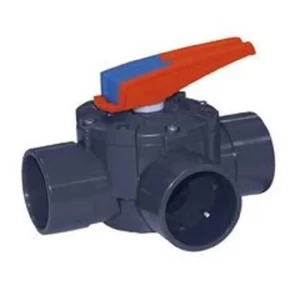 Cepex Válvula De Disco Rotatoria De 3 Vías 41862 Ø63-75 Hembra/macho Con Junta Tórica De Epdm Y Junta De Silicona Grey One Size