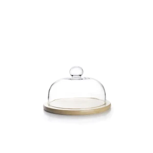 Ibili Tapa Con Base De Madera Vidrio 20 Cm Brown One Size