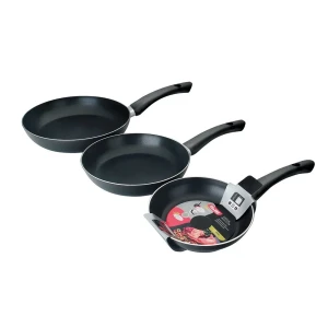 Ibili Ensemble De Poêles Indubasic 18-22-26 Cm Black One Size