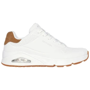 Skechers Baskets Streetâ„¢ Uno Suited On AirÂ® White Durabuck / Chestnut Suede / Mesh EU 45 Homme