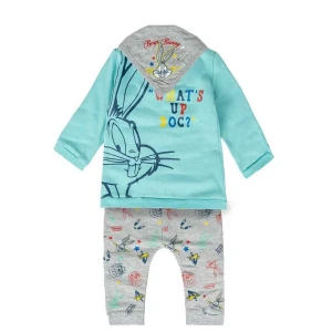 Cerda Warner Survêtement Brossé Looney Tunes 3 Unités Blue 9-12 Mois unisex