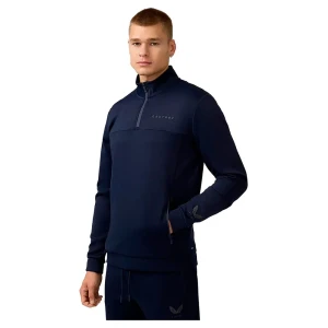 Castore T-shirt à Manches Longues Avec Demi-zip Scuba Navy S