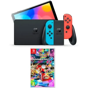 Nintendo Switch Oled+ Mario Kart Deluxe 8 Blue / Red PAL unisex