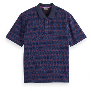 Scotch & Soda Polo à Manches Courtes 178515 Ink Blue Jacquard 2XL Homme