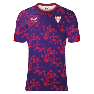 Castore T-shirt à Manches Courtes Avant-match Sevilla Fc 24/25 Parachute Purple / True Red M Homme