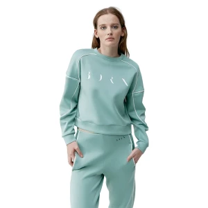 Born Living Yoga Sweat-shirt Agda Jade Grey / Off White S
