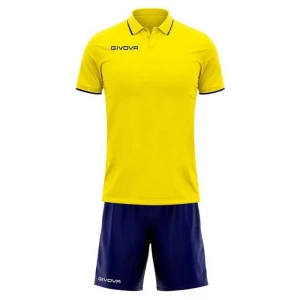Givova Ensemble à Manches Courtes Street Yellow / Blu 6-8 Années Garçon,Fille