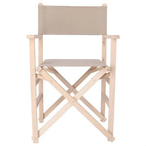 Wellhome Sillón De Director Acabado Atardecer Sin Barniz Lona De Piedra 51x46x86 Cm Natural One Size