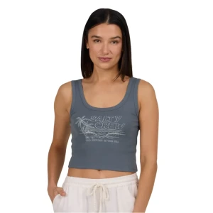Salty Crew T-shirt Sans Manches A Frame Fin Blue L Femme