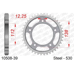 Afam Corona Trasera 10508 Silver 39t