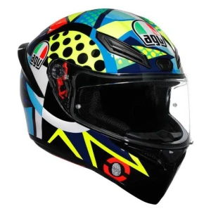 Agv Casco Integral K1 S Rossi Winter Test 2020 E2206 Yellow / Black / Blue / Pink 2XL