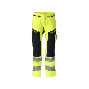 Mascot Pantalon Avec Poches Pour Genouillères Et Stretch High Visibility Yellow / Dark Navy Blue 60