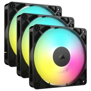Corsair Ventilateur Rs120 Argb Pwm 12 Cm 3 Unités Black One Size unisex