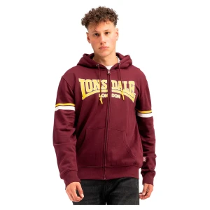 Lonsdale Sweat-shirt à Zip Darfield Oxblood / Yellow / White S