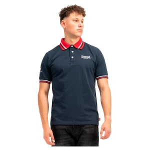 Lonsdale Polo à Manches Courtes Ellers Grove Navy / Red / White M