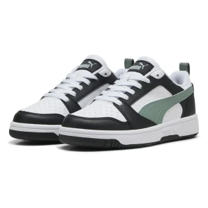 Puma Baskets Rebound V6 Lo Black / Pistachio Green / White EU 38 1/2 Garçon,Fille